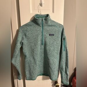 Patagonia Aqua Heather Quarter-Zip Fleece